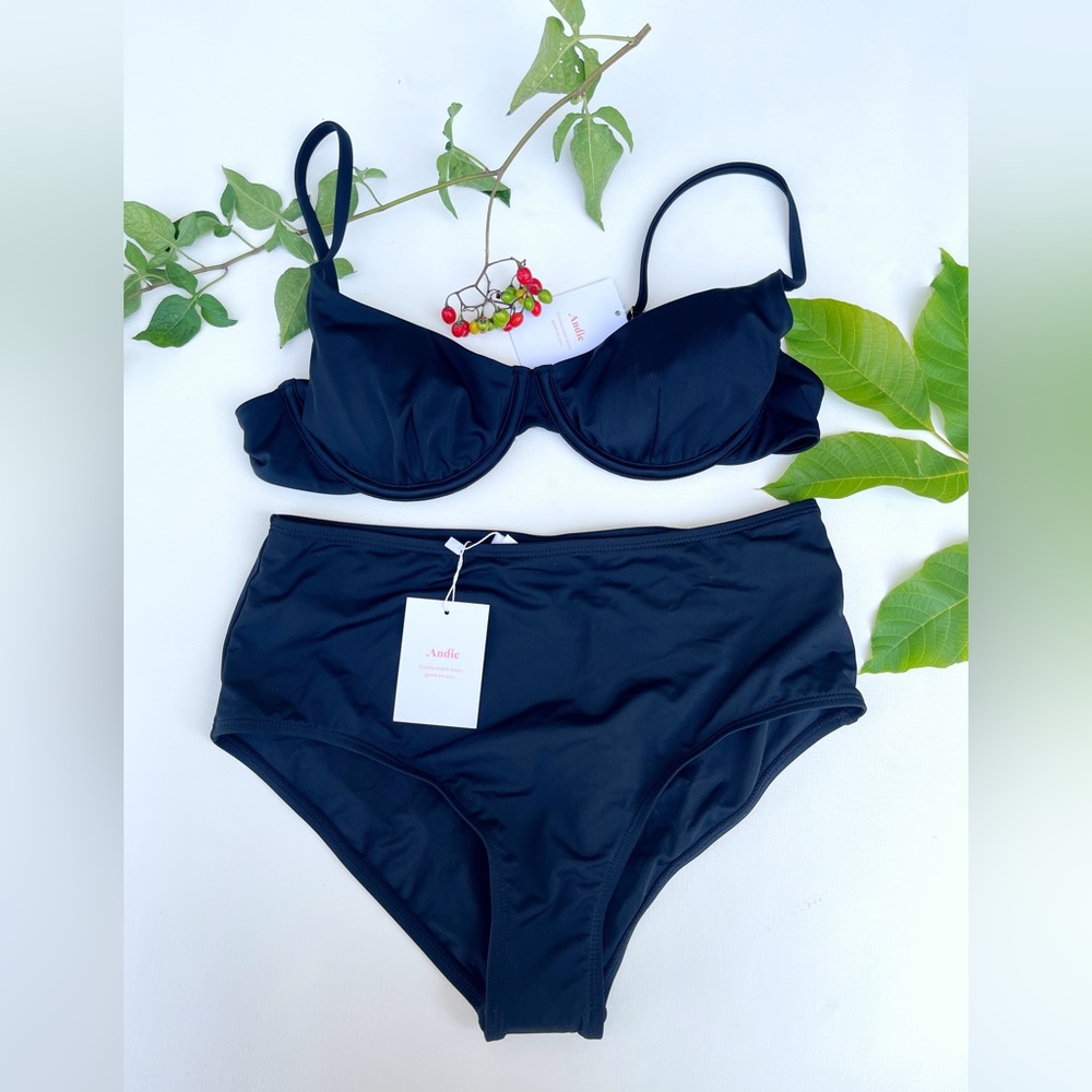 NWT Andie Swim Mindy Kaling Bikini Set BLACK